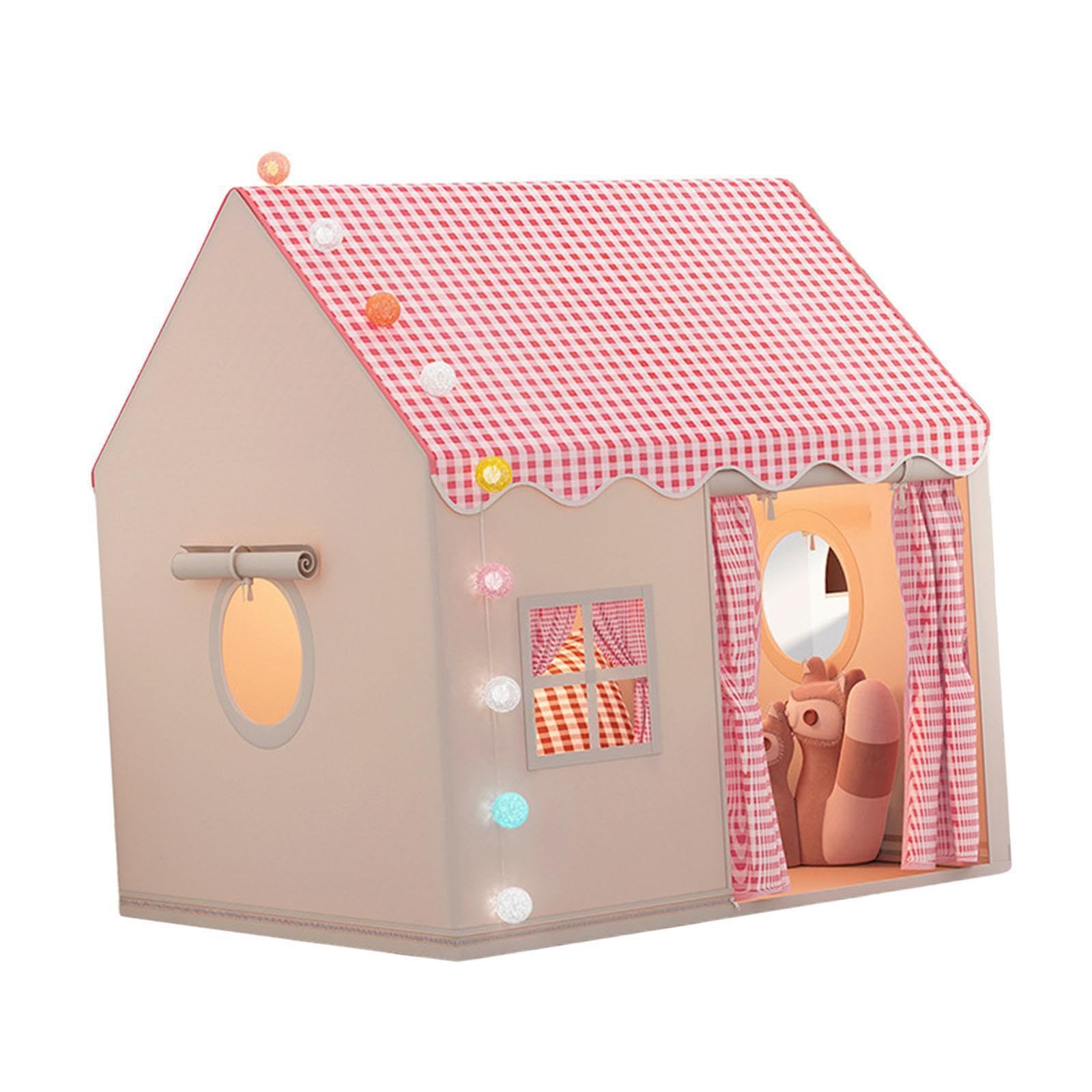 Tenda da gioco per bambini, facile da installare, castello da principessa, struttura robusta, stimola l'immaginazione, gioco di ruolo per bambini, di, Rosso, 120x105x128cm