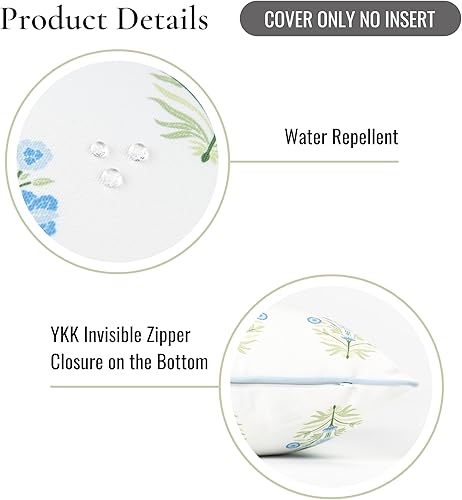 Miniatura 5 de Hofdeco Premium Funda de almohada lumbar para interiores y exteriores, solo para patio, 12 x 20 pulgadas, repelente al agua para patio trasero,