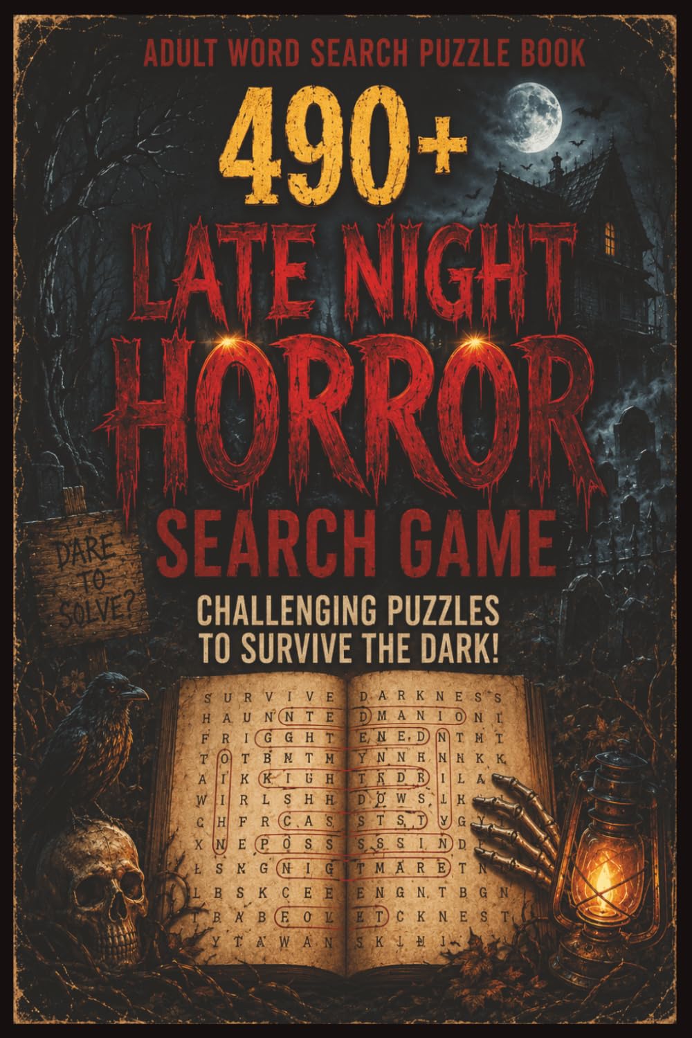 490+ Late Night Horror Word Search Game