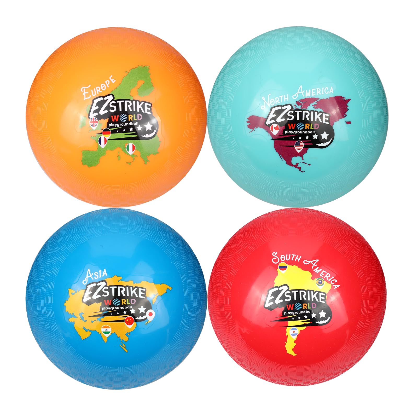 8.5'' Playground Ball Set, Posh Rubber Dodgeballs for Kids and Adults, Handball Kick Ball for Outdoor and Indoor Games, Rubber Balls Includes Pump