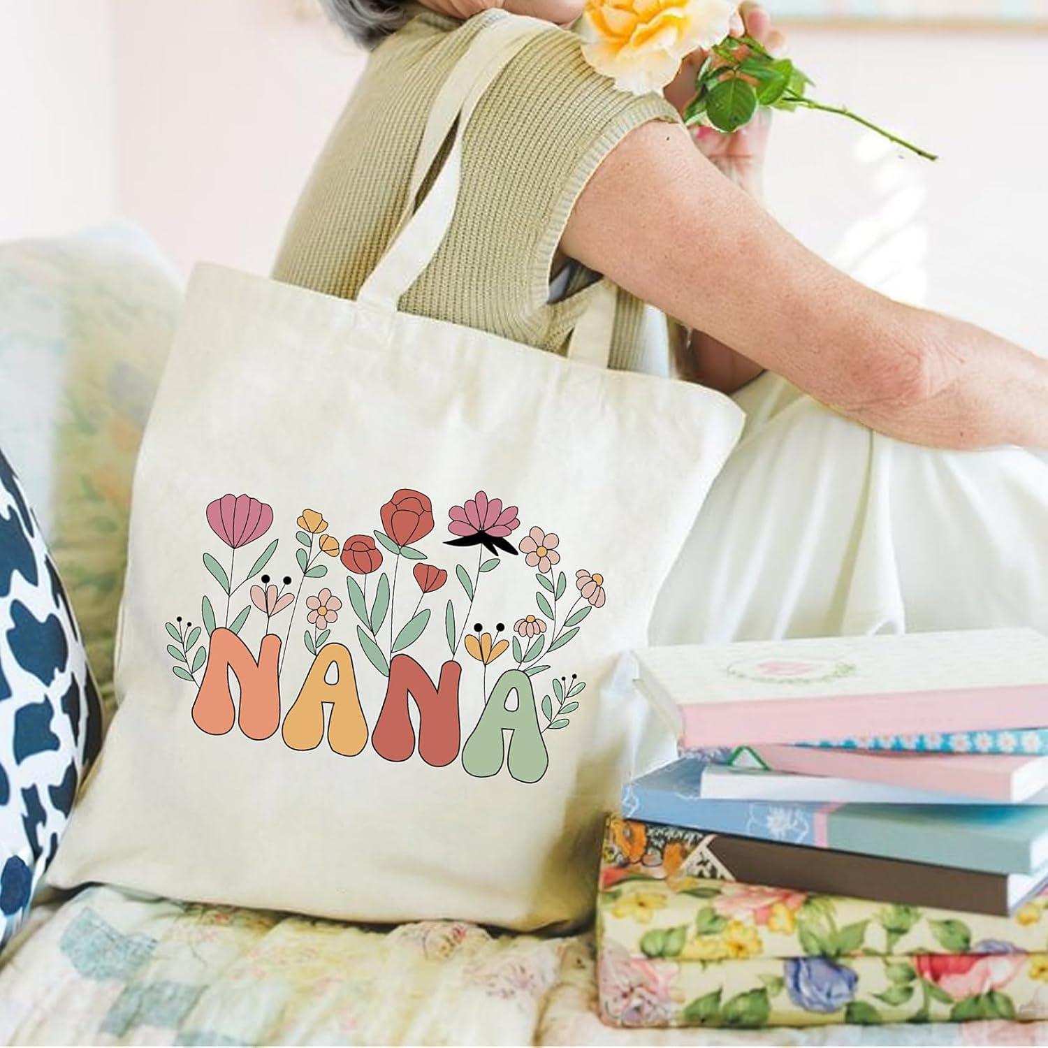 Pavolini Nana Gifts, Unique Tote Bag, Nana Birthday Gift from Grandkids, Great Grandma Gifts, Best Gift for Mothers Day - Image 3