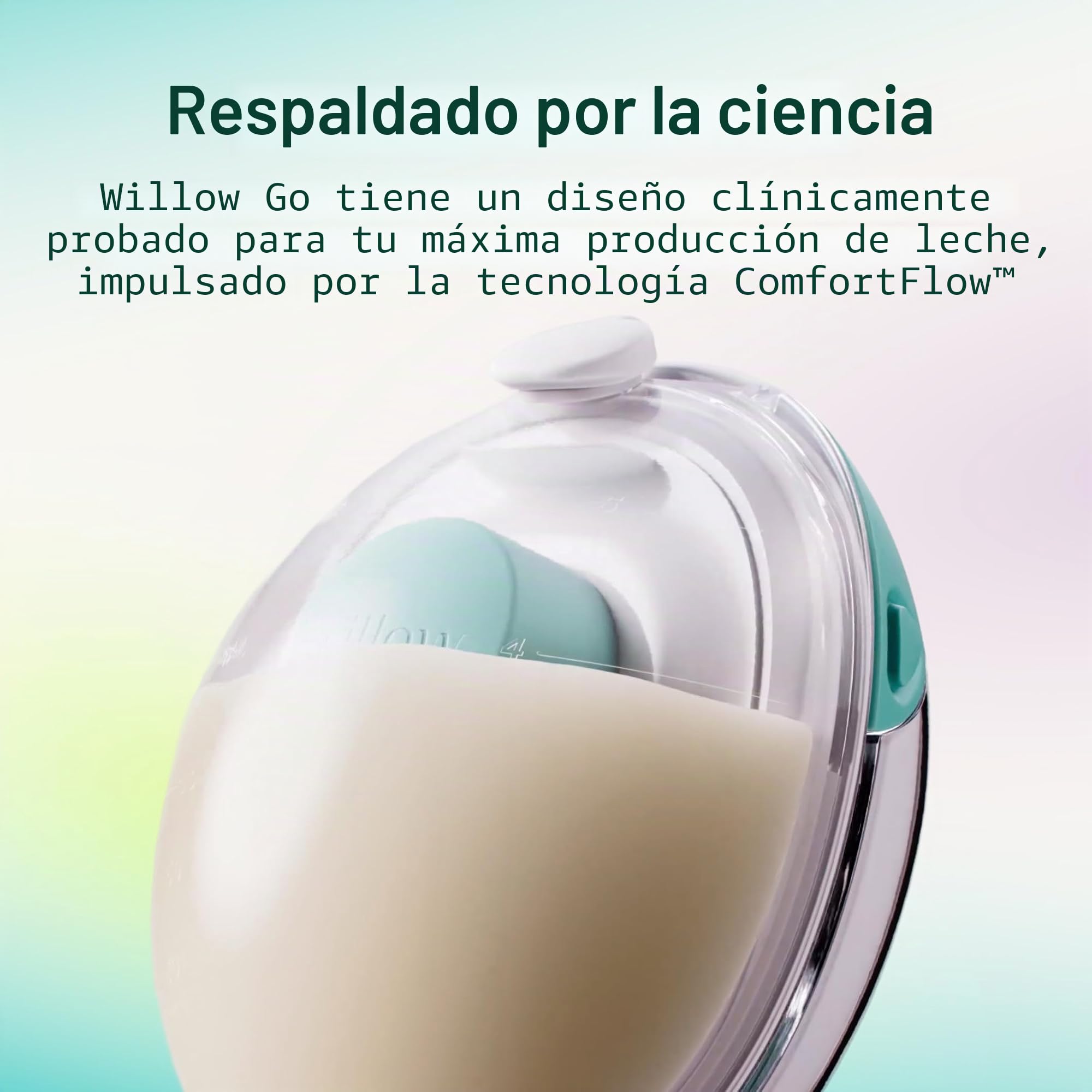 Willow Go - Extractor de leche portátil, doble eléctrico manos libres, diseño inalámbrico en brasier con succión de grado hospitalario de 15 niveles, incluye bridas de 24 mm y 21 mm y recipientes
