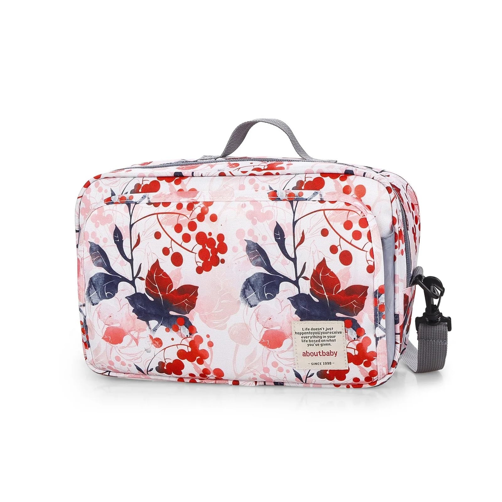 Wickeltasche wasserdichte Kinder-Mumientaschen, modische Drucke for Wiederverwendbare Umstands-Wickeltaschen, Wetbags mit Doppelgriff(Ink Flower)