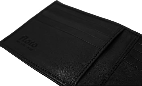 Miniatura 5 de Floto Firenze - Cartera de piel de cordero italiana para hombre, Negro -, Classic