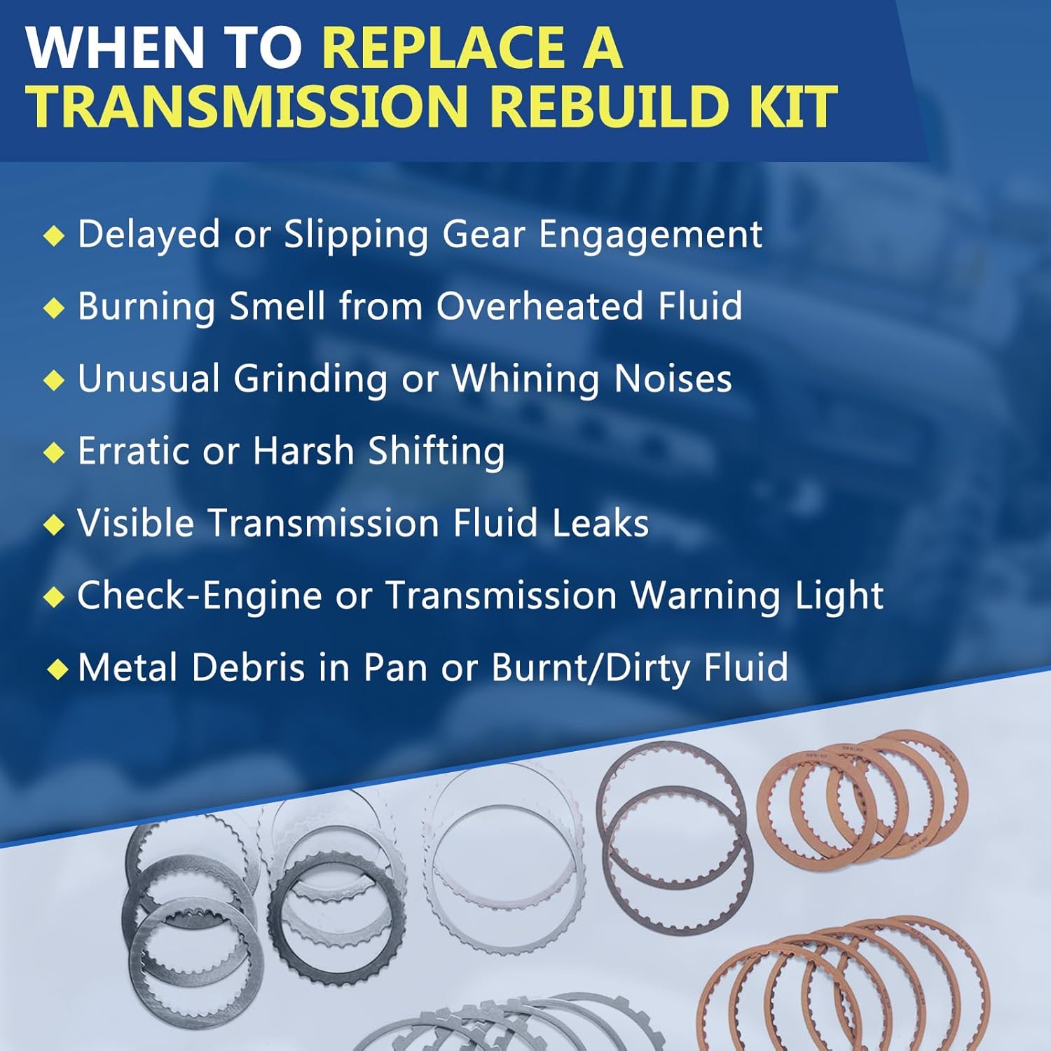 4F27E FN4AEL 4 Speed Transmission Master Rebuild Kit Fits for 2005-2018 Focus 2.0L, Fits for 2001-2003 Protege 2.0L, Replace OE 4F27E FN4AEL