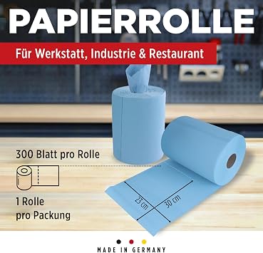 tecpo cleaning cloth roll blue 2-layer perforated absorbent plaster roll paper roll cleaning cloths wiping cloths cleaning paper for trade and industry
