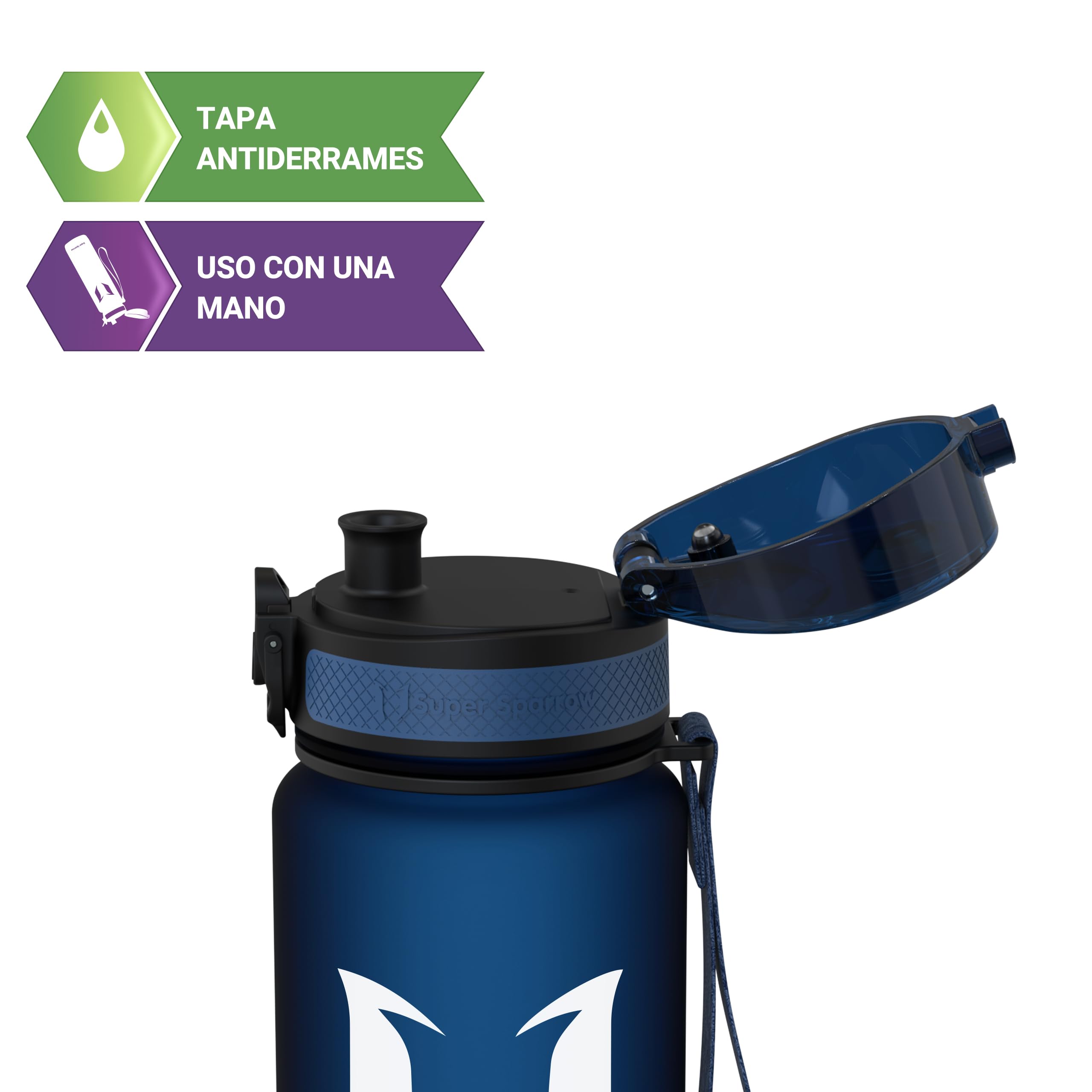 Super Sparrow Botella de Agua Deportiva -350ml & 500ml & 750ml & 1000ml - Sin BPA — view 2