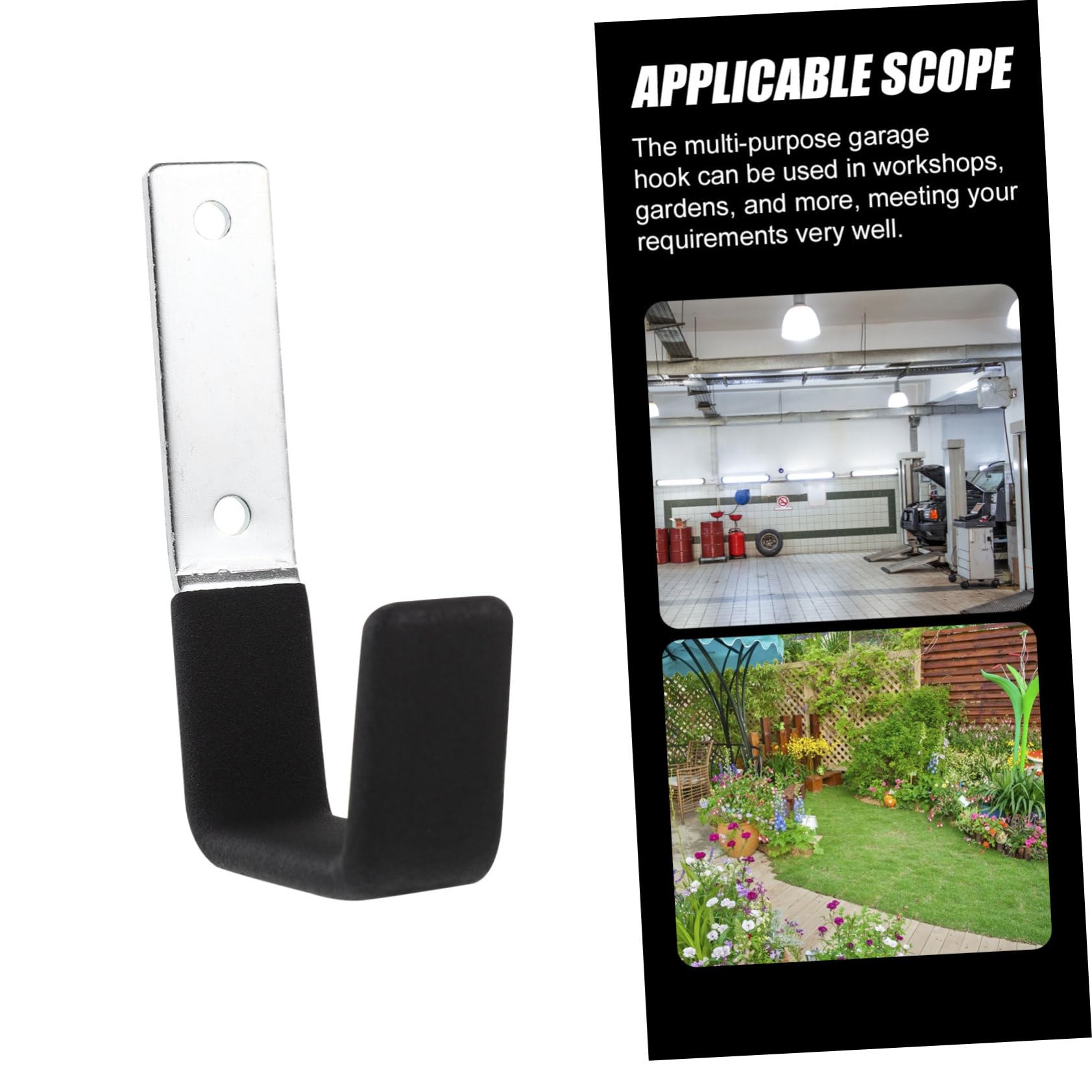 EXCEART 4 Set Ganci Da Garage Da Ganci Per Utensili Da Giardino E Attrezzature Organizer Murale Per Garage E Officina Facili Da Installare E Resistenti 2 Pezzi*4