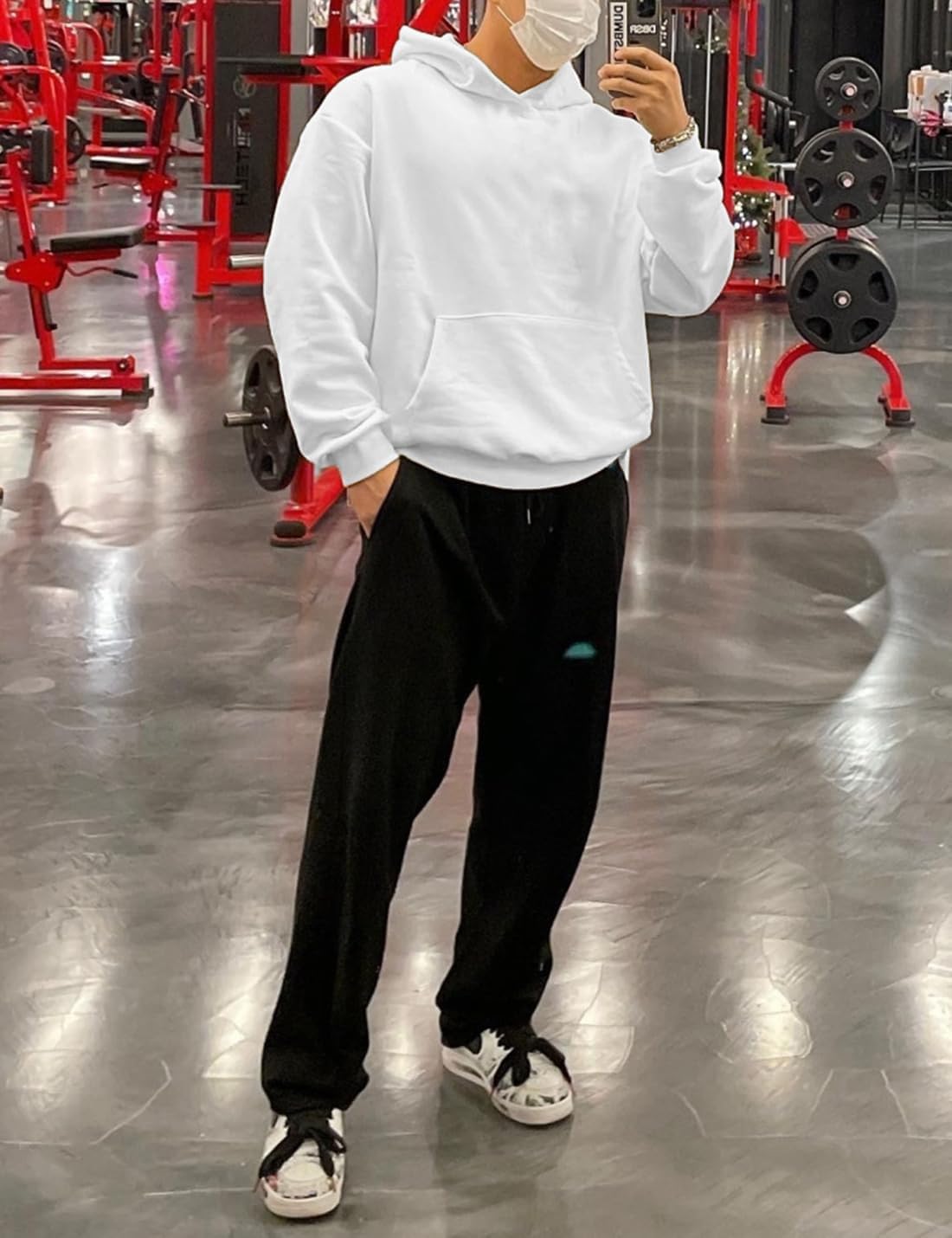 PAODIKUAI Men Hoodie Sweatshirt Loose Fit Fashion Pullover Hoodie Casual Long Sleeve Hooded Sweatshirt with Pocket - Image 6