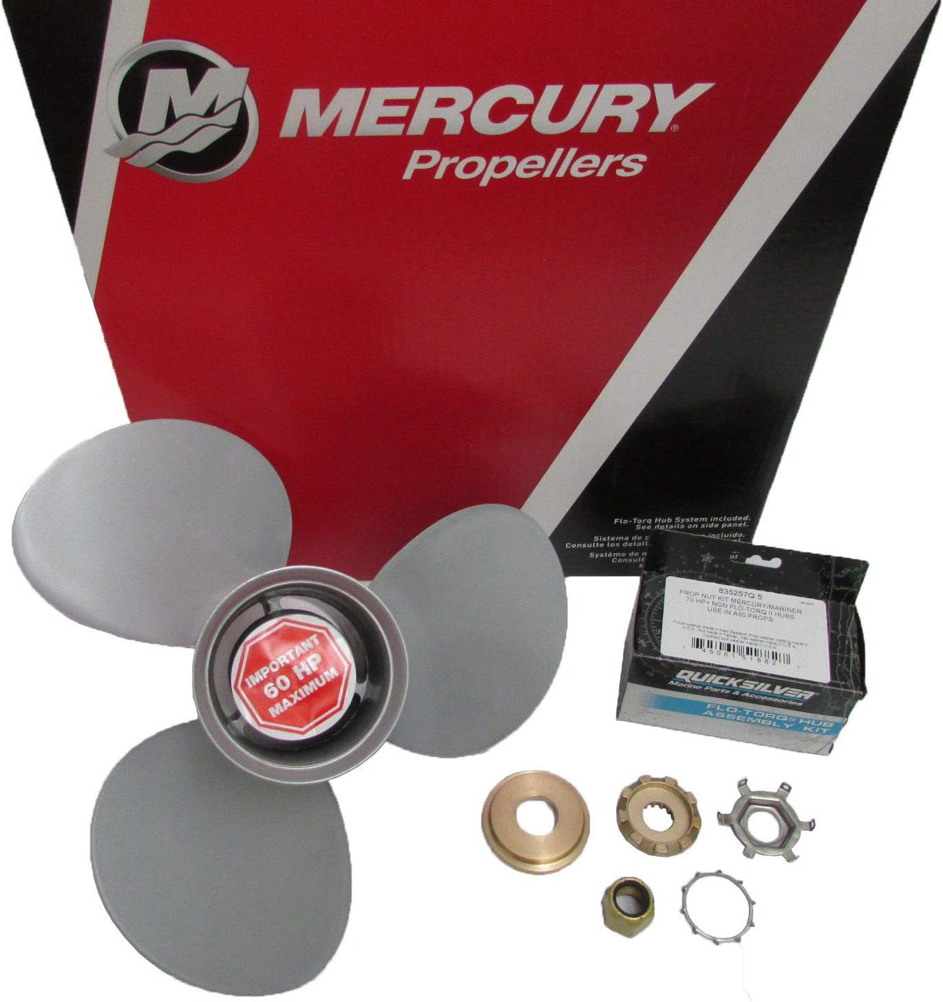 Mercury BlackMax 3 Blade Silver Aluminum Prop Propeller 14 x 13P 48-77340A33