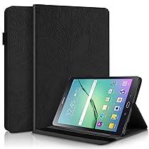 Succtopy Custodia Samsung Galaxy Tab S2 9,7″(SM-T810, T815, T815, T819) Cover in Pelle PU Flip Portafoglio con Porta Penna Galaxy Tab S2 9,7″ Custodia con Funzione di Supporto Samsung Tab S2 – Nero