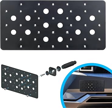 Front Bumper Tow Hook License Plate Mount Bracket for Hyundai Ioniq 5 2022-2025, Plate Holder Set w Unique Screw Bolts & Black Screw Caps, Quality Plate Holders, Car & Truck Accessories