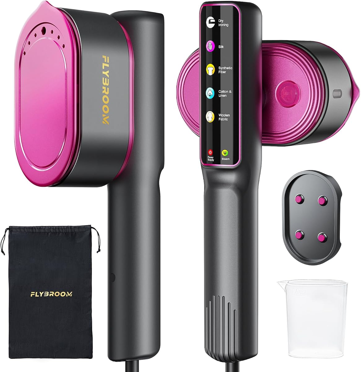 Travel Steamer for Clothes, 1200W Portable Steamer ＆ Iron 2 In 1, 13s Heat Up, LED Touch Display with 5 Modes, Large Ceramic Heat Panel, 110ml Tank, Garment Steamer for Home and Travel 𝟏𝟏𝟎𝐕