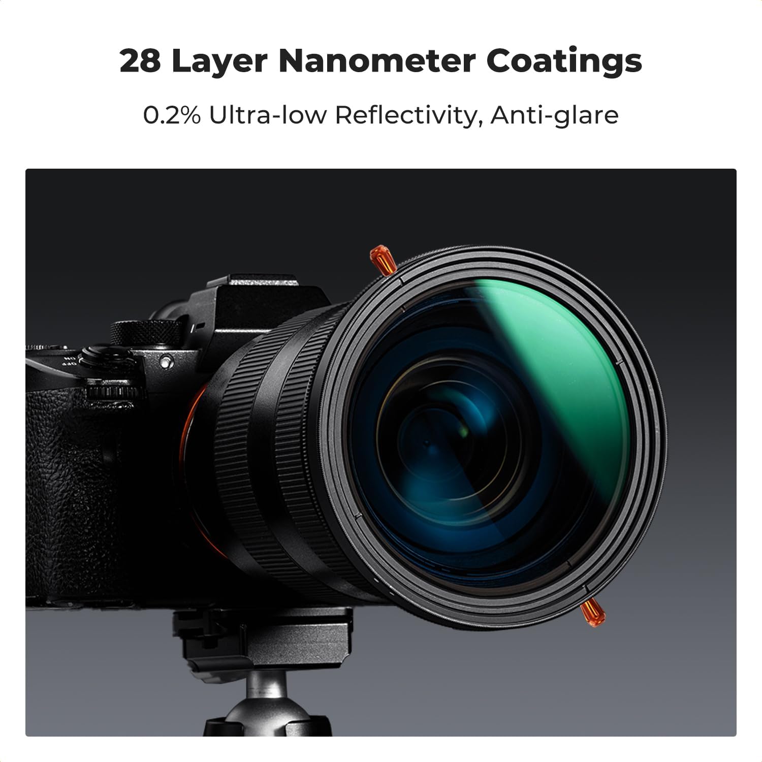 K&F Concept 82mm Variable Fader ND2-ND32 ND Filter and CPL Circular Polarizing Filter 2 in 1 for Camera Lens No X Spot Waterproof Scratch Resistant (Nano-X Series)