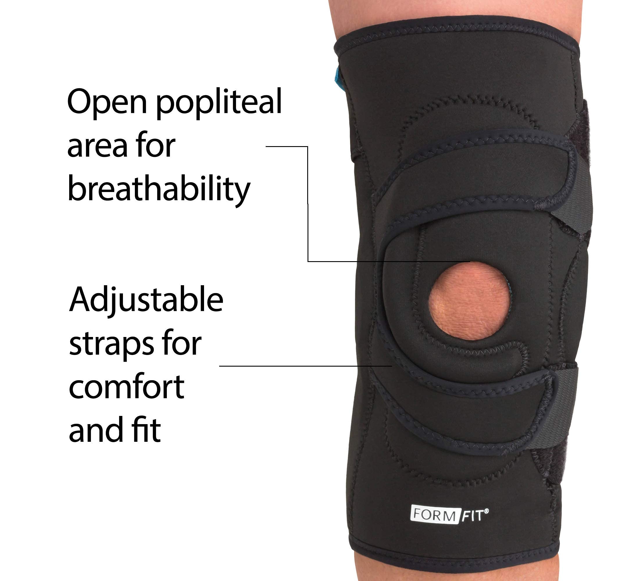 Ossur Formfit Hinged Lateral J Knee Brace Open Popliteal Area and J