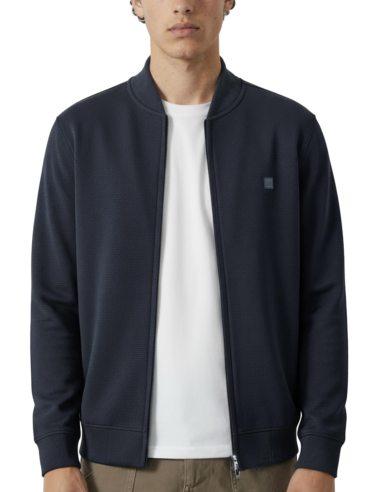 damensch Winter Jacket For Men, Textured Zipper Sweatshirt For Man, Shape and Colour Retaining ReNEWd Ottoman Zip Bomber Jacket-picture-35