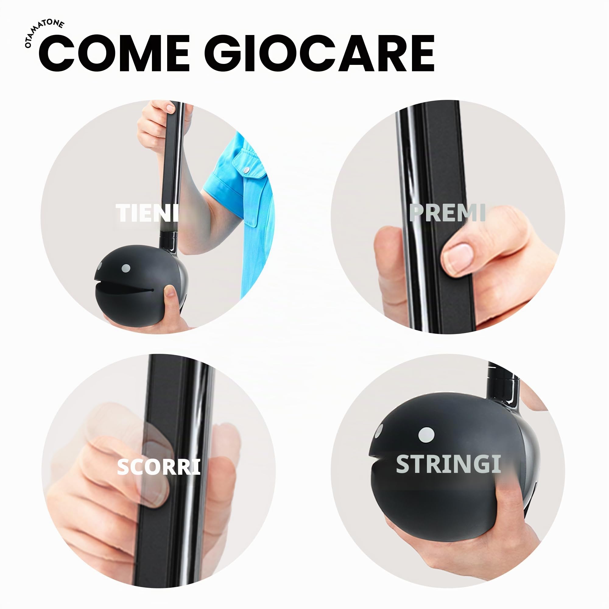 Otamatone Deluxe [Edizione Professionale] - Sintetizzatore Elettronico da Tavolo, Strumento Musicale con Uscita Audio 3.5mm, Manuale Inglese, Nero