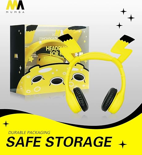 Miniatura 7 de Auriculares para niños con orejas VoliBolt auriculares Mumba con cable sobre la oreja con función de compartir música protección auditiva limitada