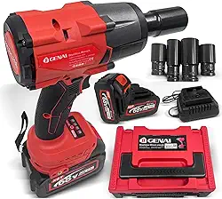 Chaves de Impacto 68V Bivolt, com Função Furadeira, Torque 1000NM, LED, Parafusadeira de Impacto com 2 Baterias, Inclui Maleta e 4 Soquetes 18/20/22/24, para Uso Doméstico e Profissional