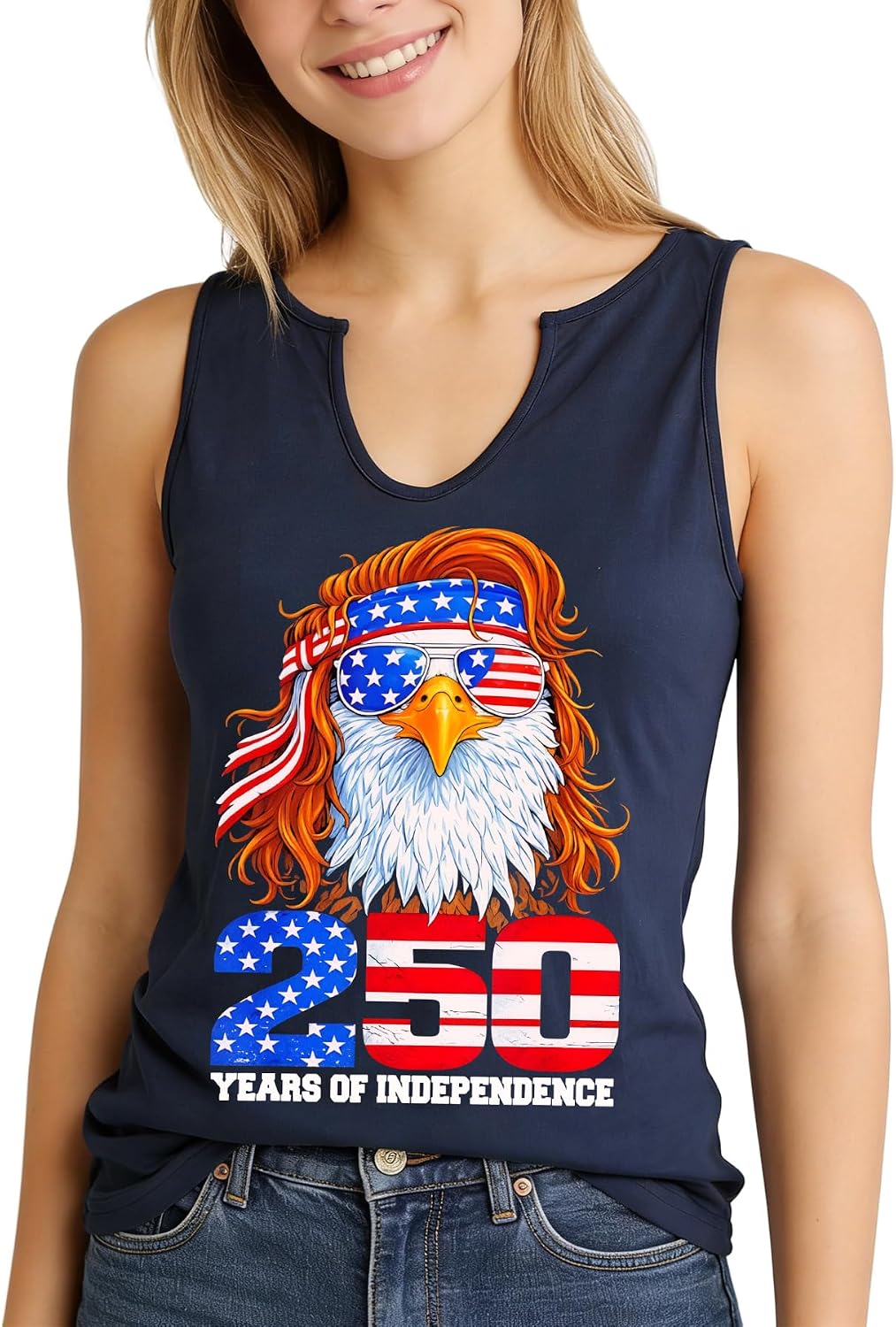We The People 250th Anniversary Tank Top, Patriotic USA 1776-2026 V Neck Sleeveless Shirt for July 4th