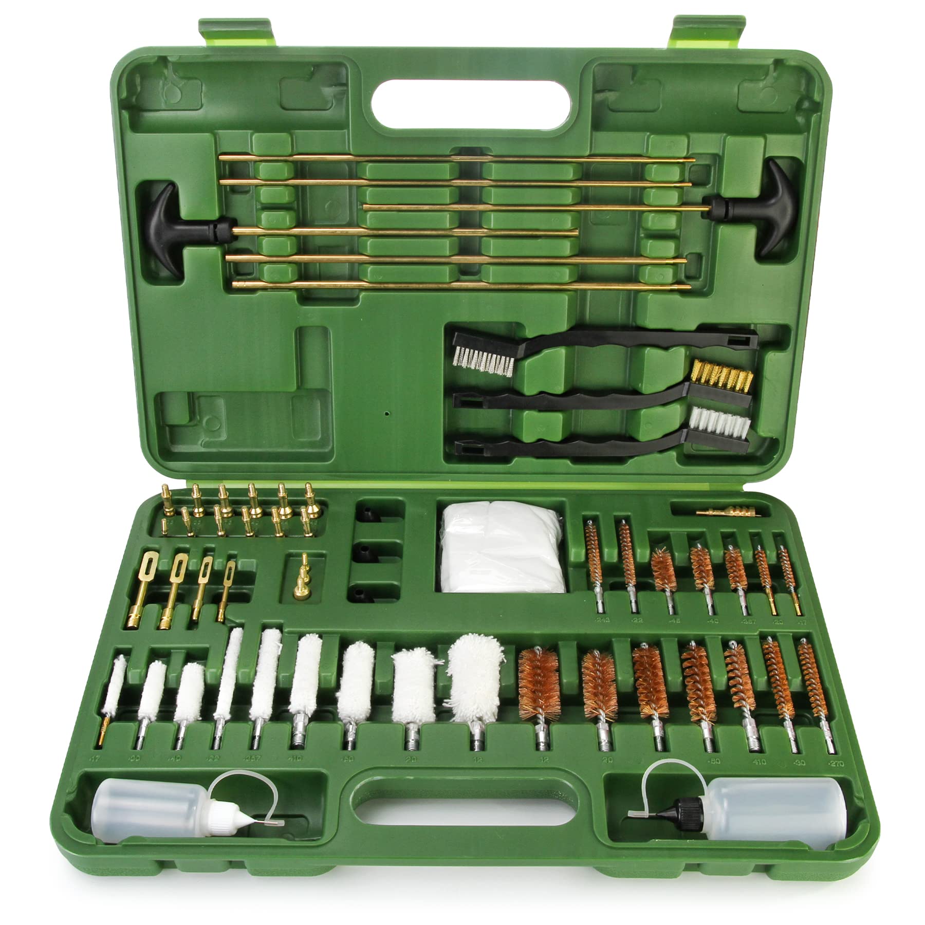 GUGULUZA Kit de Limpieza Universal de Escopeta, Pistola, Rifle con Estuche Portátil