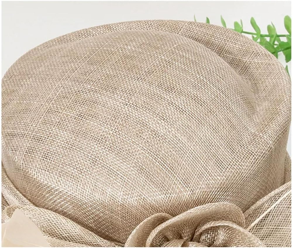 Women Luxury Feather Wedding Hat Elegant Derby Cocktail Party Bridal Bowler Cap