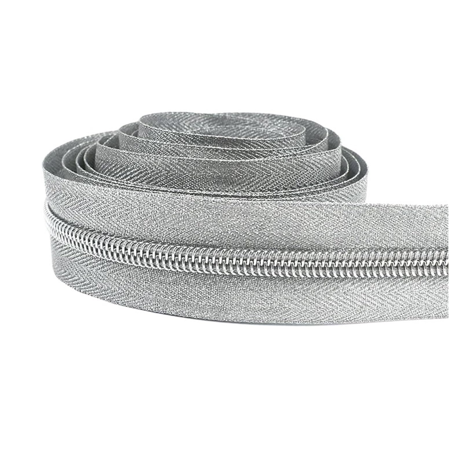 1 szt. 30 M 5# Nylon | 1 szt. 30 M 5 # nylonowa taśma zamka błyskawicznego(KY273-Silver)