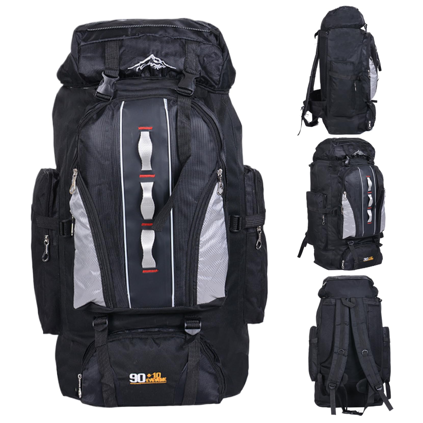 Sac à dos de randonnée 100L de camping imperméable grand format - 8