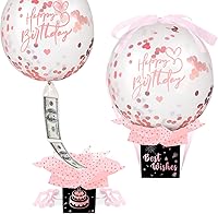 Vista 8 de UQM Caja de dinero de cumpleaños mejorada para regalo en efectivo, divertido juego de globos de dinero de cumpleaños sorpresa, regalos de cumpleaños