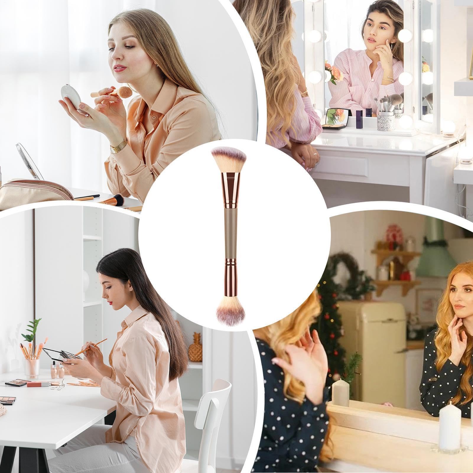 Pennello per correttore Setole Morbide e Fitte per il Viso | Fondotinta Contour e Blending per Bronzer, Blush, Illuminante, Fusione, Uso Quotidiano e Viaggio