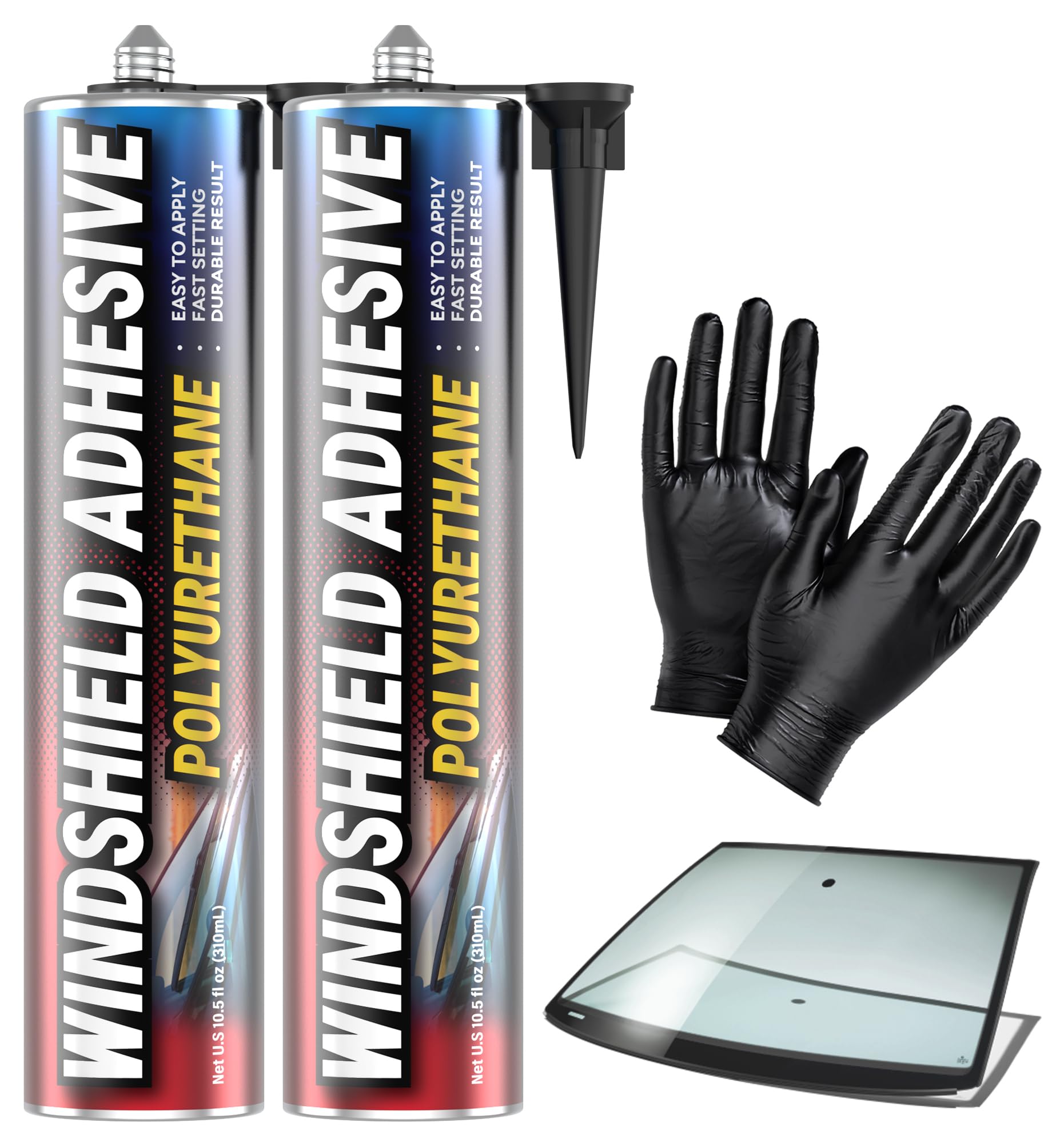 FORTIVO 2 Pack Polyurethane Windshield Adhesive 310ml