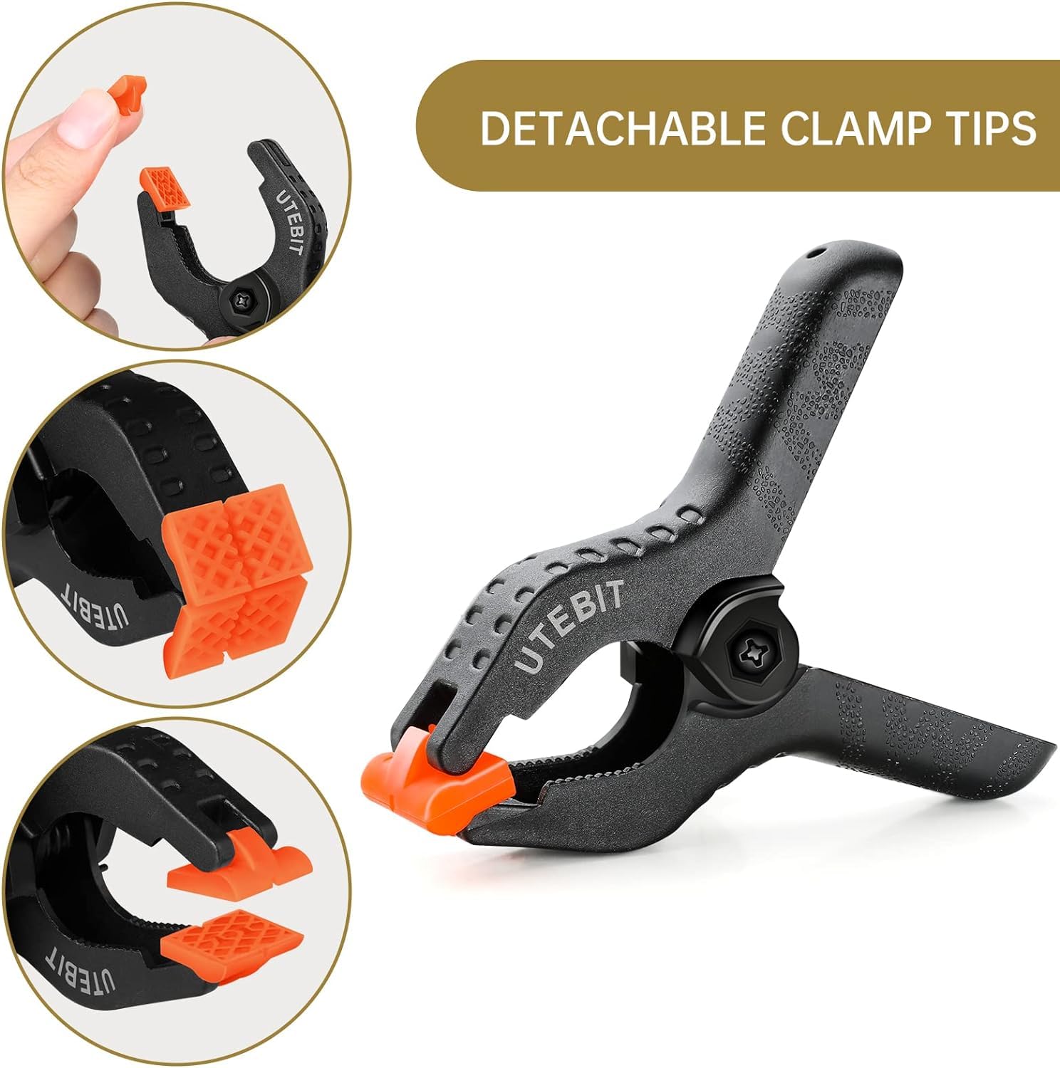 Snapklik.com : UTEBIT 15 Packs Spring Clamps 3.5 Inch Small Clips For ...