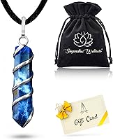 Sugandha Wellness Natural Sodalite Crystal Necklace for Third Eye Chakra - Boost Intuition, Calm Anxiety, Enhance Communication & Meditation | Adjustable SS Chain
