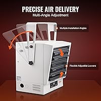 Vista 5 de VEVOR Electric Garage Heater, 10000-Watt Digital Fan-Forced Wall/Ceiling Mount Shop Heater, with Remote Control Overheat Protection, Hardwired with