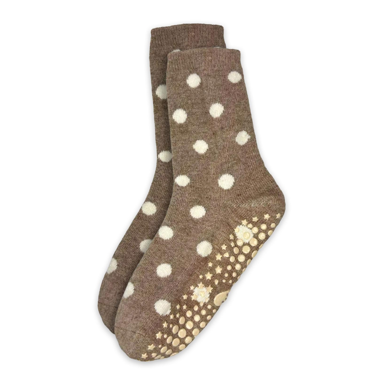 Cute Polka Dot Yoga Socks for Women – 3 Pairs Non Slip Grip Pilates Barre Socks, Cozy Crew Style, US Size 5-9