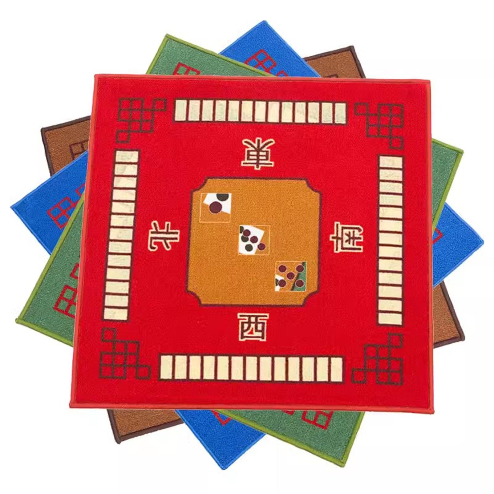 Mata do mahjonga, Mata Mahjong 4 sztuki z zasadami mata do gry redukcją szumów gier karcianych pokera planszowe(32.7x32.7inch)
