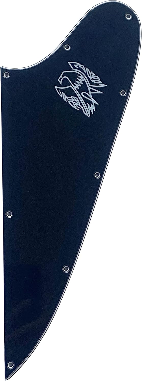 Guitar Parts Slinger Parts For Gibson Firebird Blank Guitar Pickguard (3 Ply Black (White Logo))