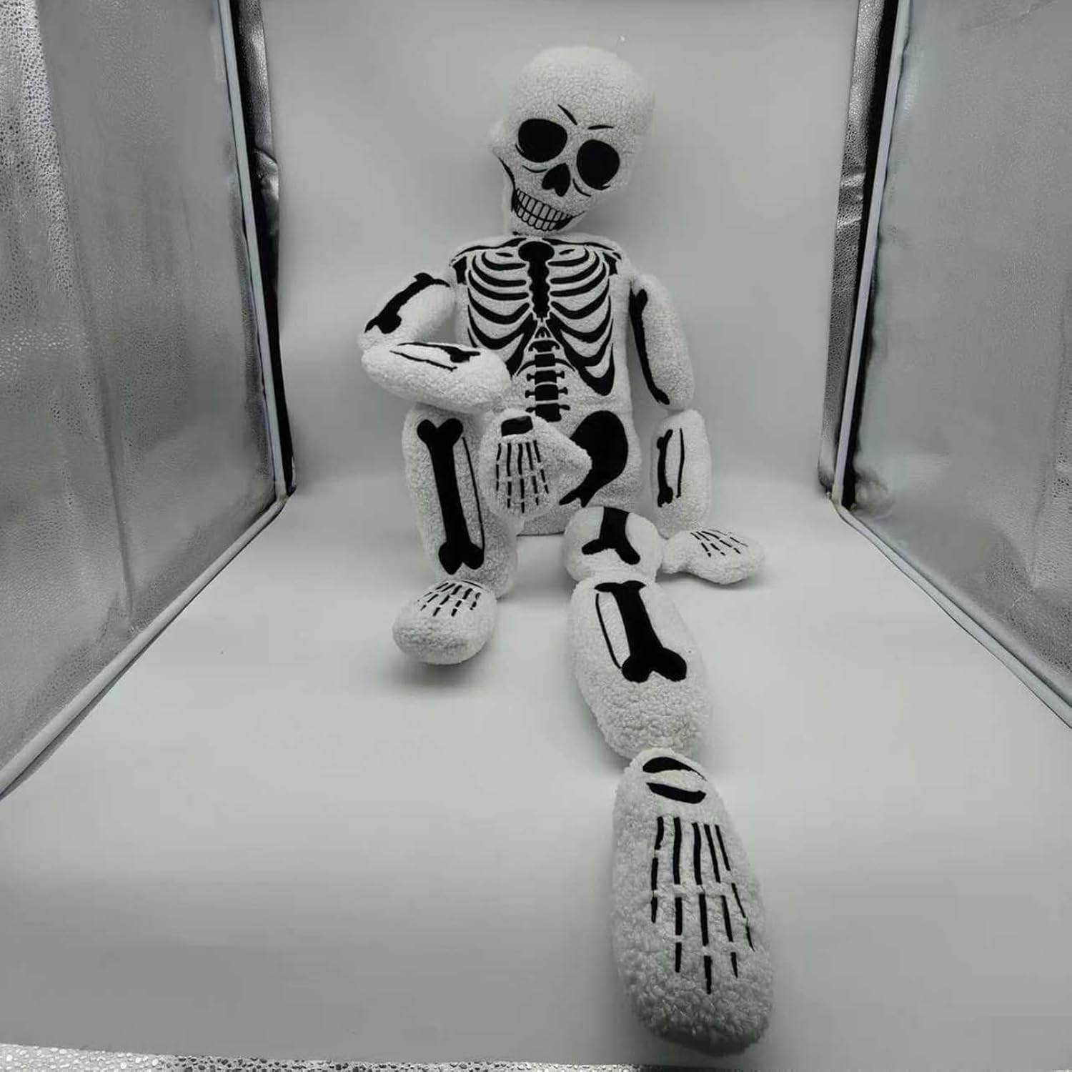 ハロウィーン フルスケルトン クッション - ハロウィン 全身スケルトン クッション | 詰め替えプラッシュゴシックシーンプロップ