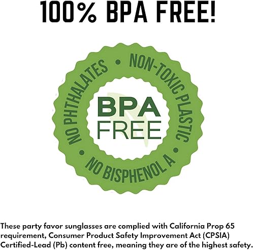 Miniatura 3 de 80s Neon Party Sunglasses for Adult Party Favors with CPSIA certified-Lead(Pb) Content Free