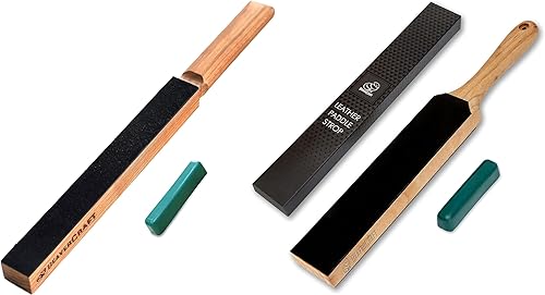 BeaverCraft Kit de cuero para afilar cuchillos LS8 Kit de afilado de cuero con compuesto de pulido LS6