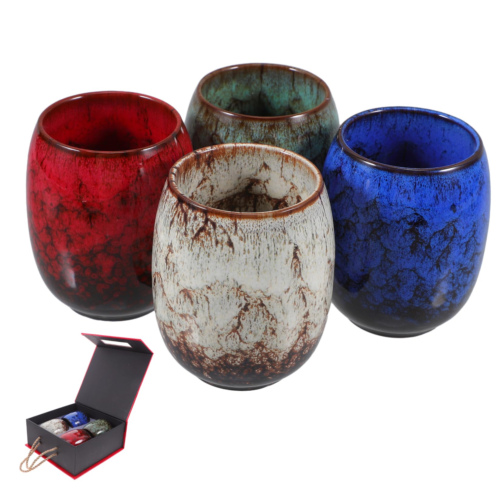 Mipcase 4 Pezzi Di Tè Giapponesi Tazze Cinesi Kungfu Tazze D'acqua Da Tè in Porcellana Da Asiatico Tazza Da Caffè Per Esperienze Di Accessori
