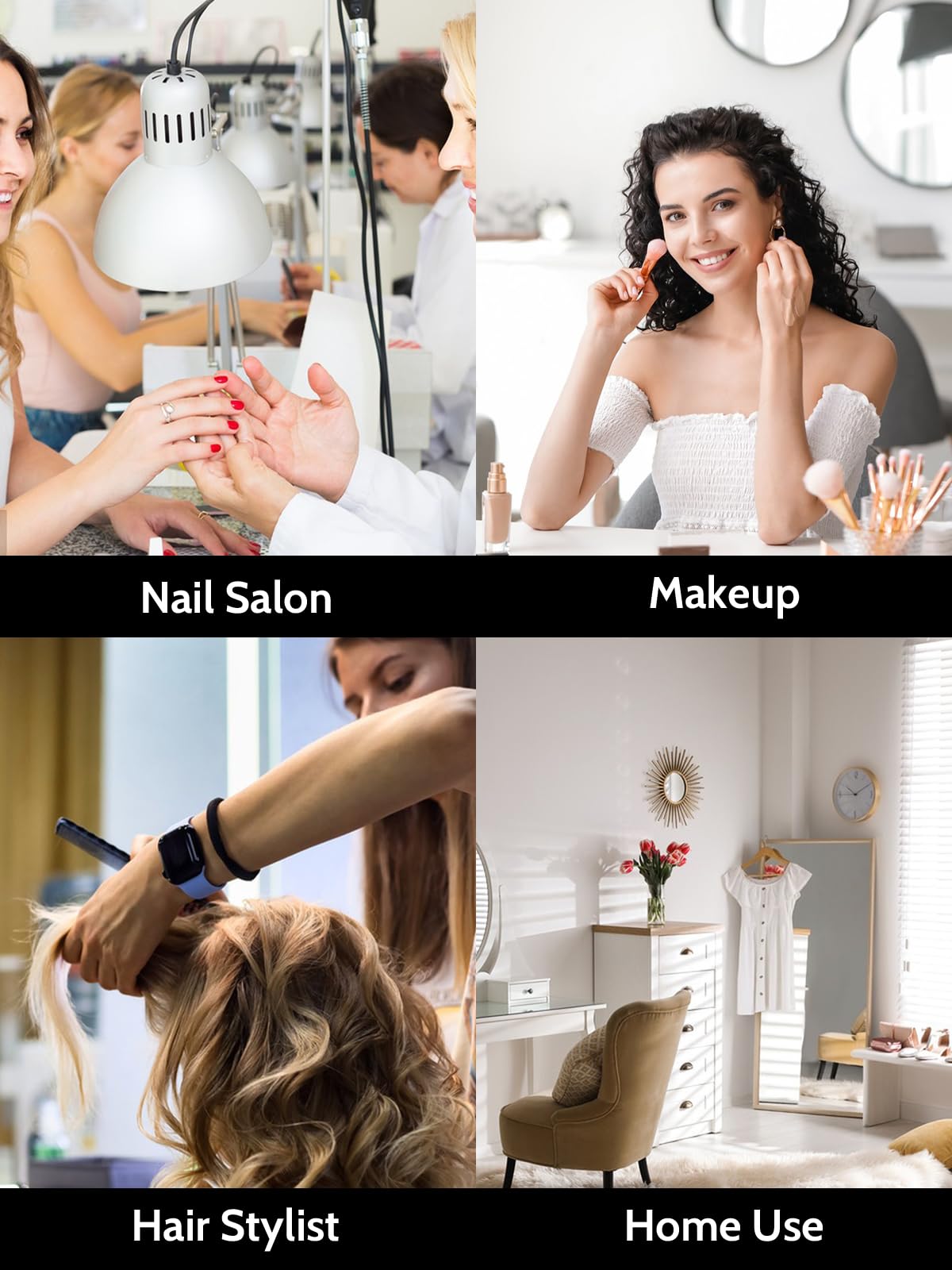 EBANKU Faltbarer Nageltisch, 360° rollender Maniküretisch, tragbarer Reise-Nagelschreibtisch, professioneller Kosmetik-Trolley, Nagelstation mit Schubladen/Spiegel/Bluetooth-Player, Schwarz / Gold
