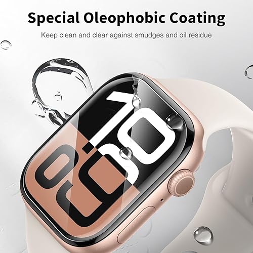 Miniatura 98 de LK Paquete de 8 protectores de pantalla para Apple Watch de 1.732 pulgadas Series 6/5 SE2 [película suave mejorada] [autorreparación] película