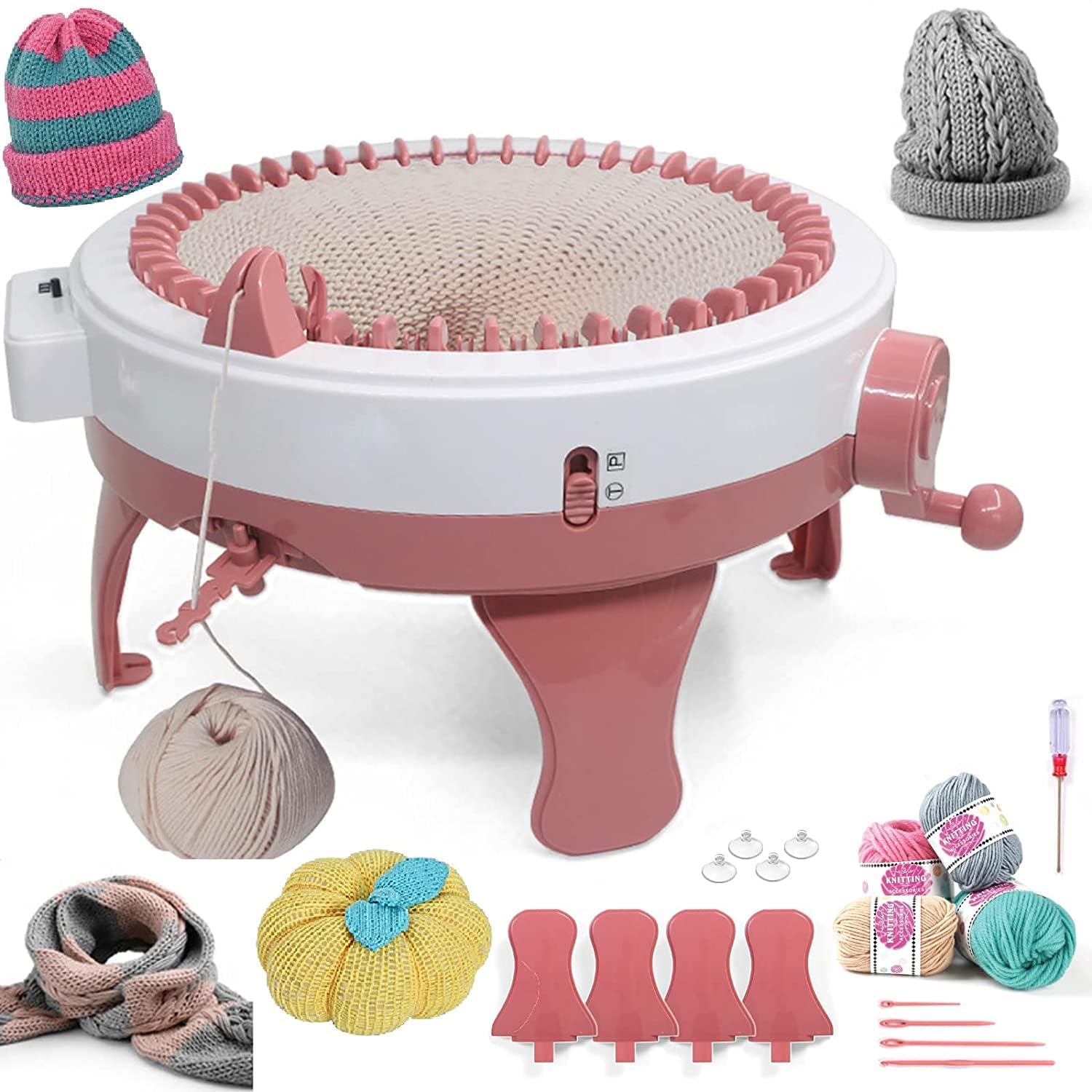 Sankeshwar Taj - Knitting Machine, 22 Needles Smart Weaving Knitting Board Rotating Machine, DIY Hand Artifact Wool Machine for Adults and Kids