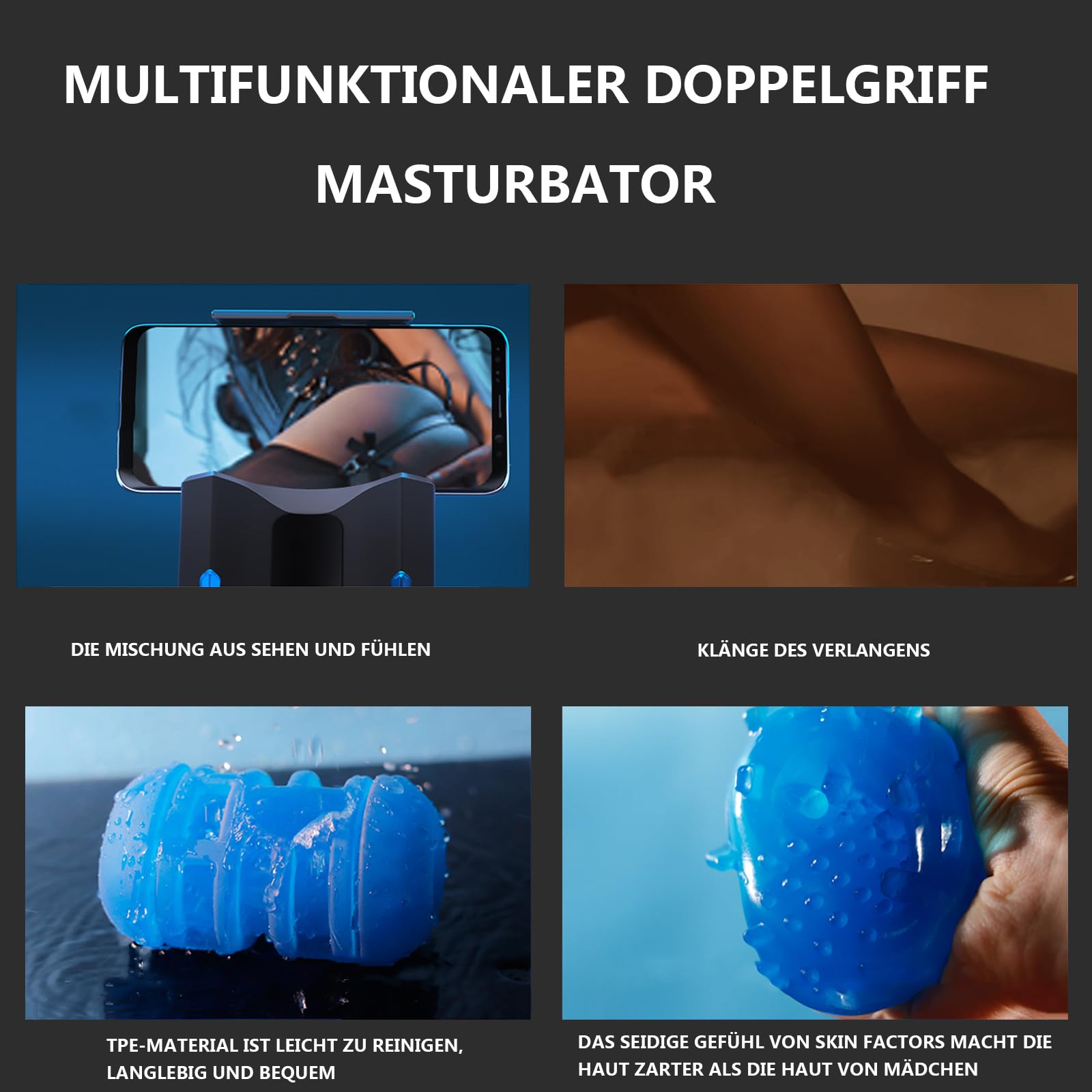 masturbator mit griff medizinisches Silikon Cockring | hypoallergen und bunt