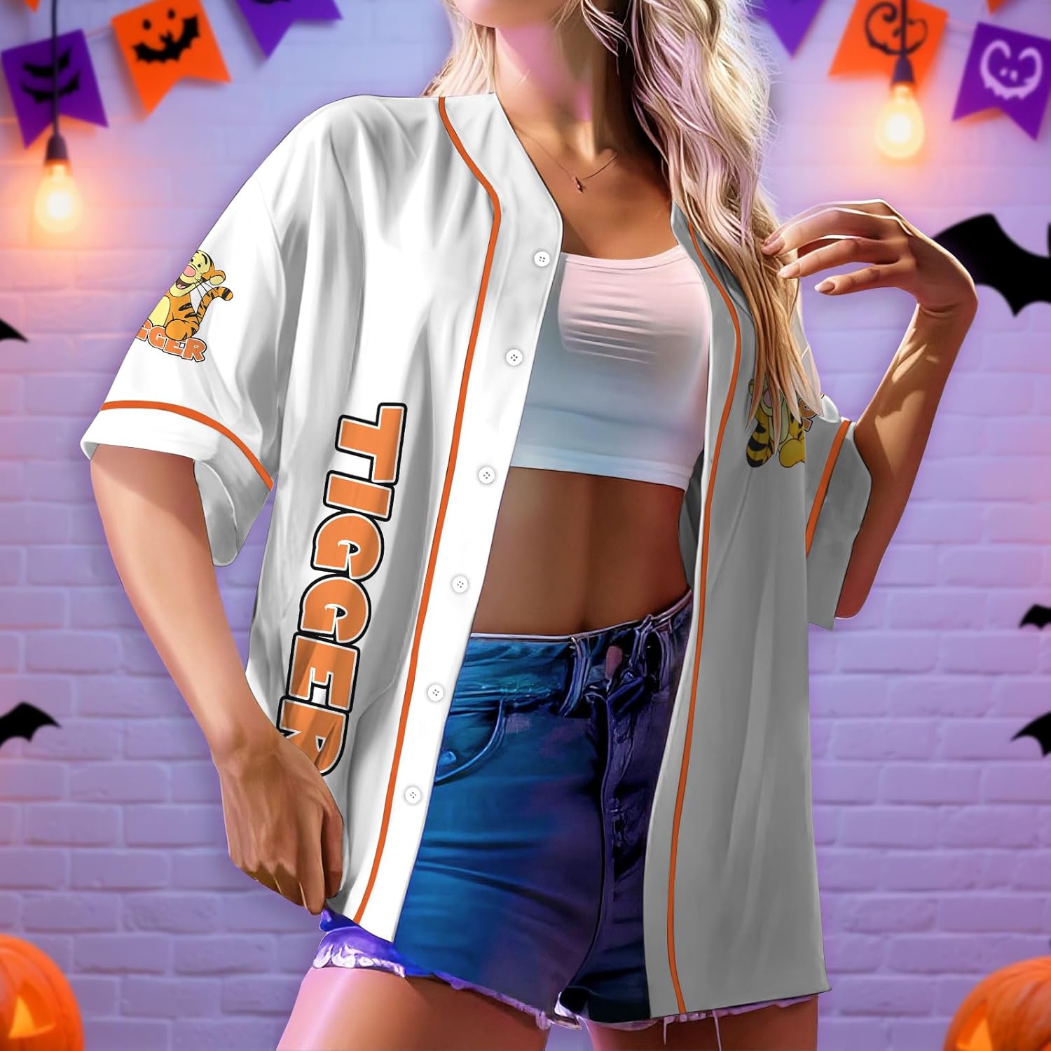 Cute Alien Baseball Jersey, Movie Character Jersey Button Down Shirt, Birthday Gifts for Cartoon Lovers