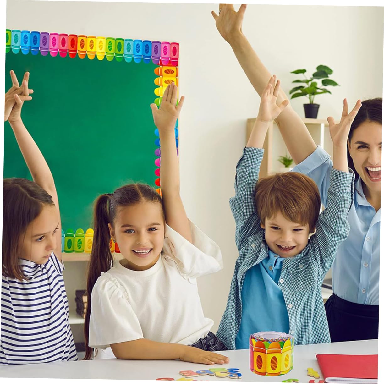 DOITOOL 5 Rollos Borde De Crayón Pegatinas Boletín Calcomanías Aula Educativo Escuela Pegatina De Borde Decoración Pizarra Infantil Pegatinas De Papel Estucado