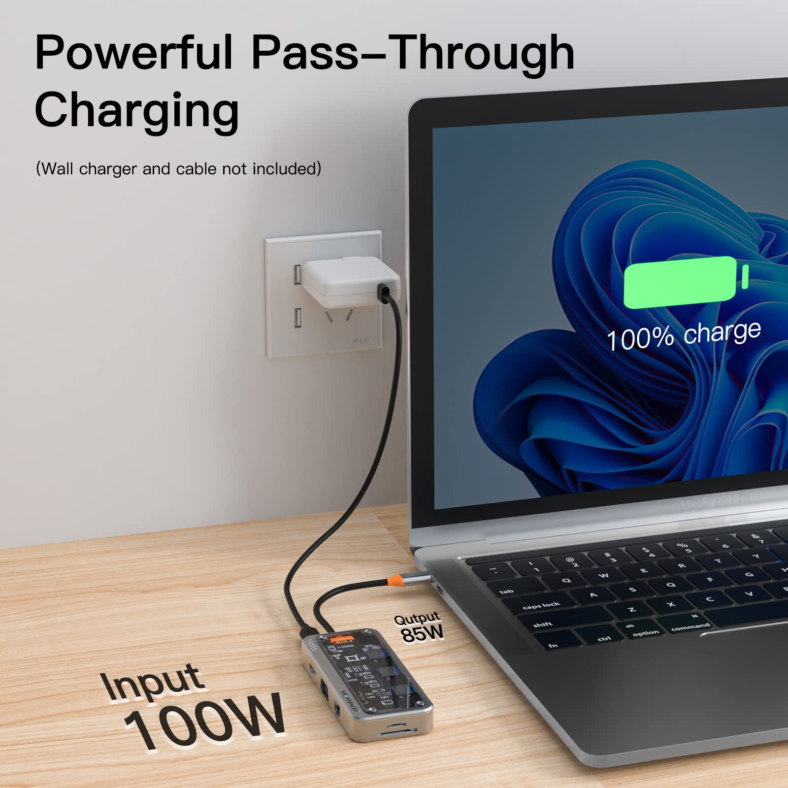 Station D'Accueil USB-C Lemorele 10 En 1 - Double HDMI 4K, VGA, 100W PD, 5 USB, SD/TF, AUX - Pour MacBook, Dell, HP, Lenovo