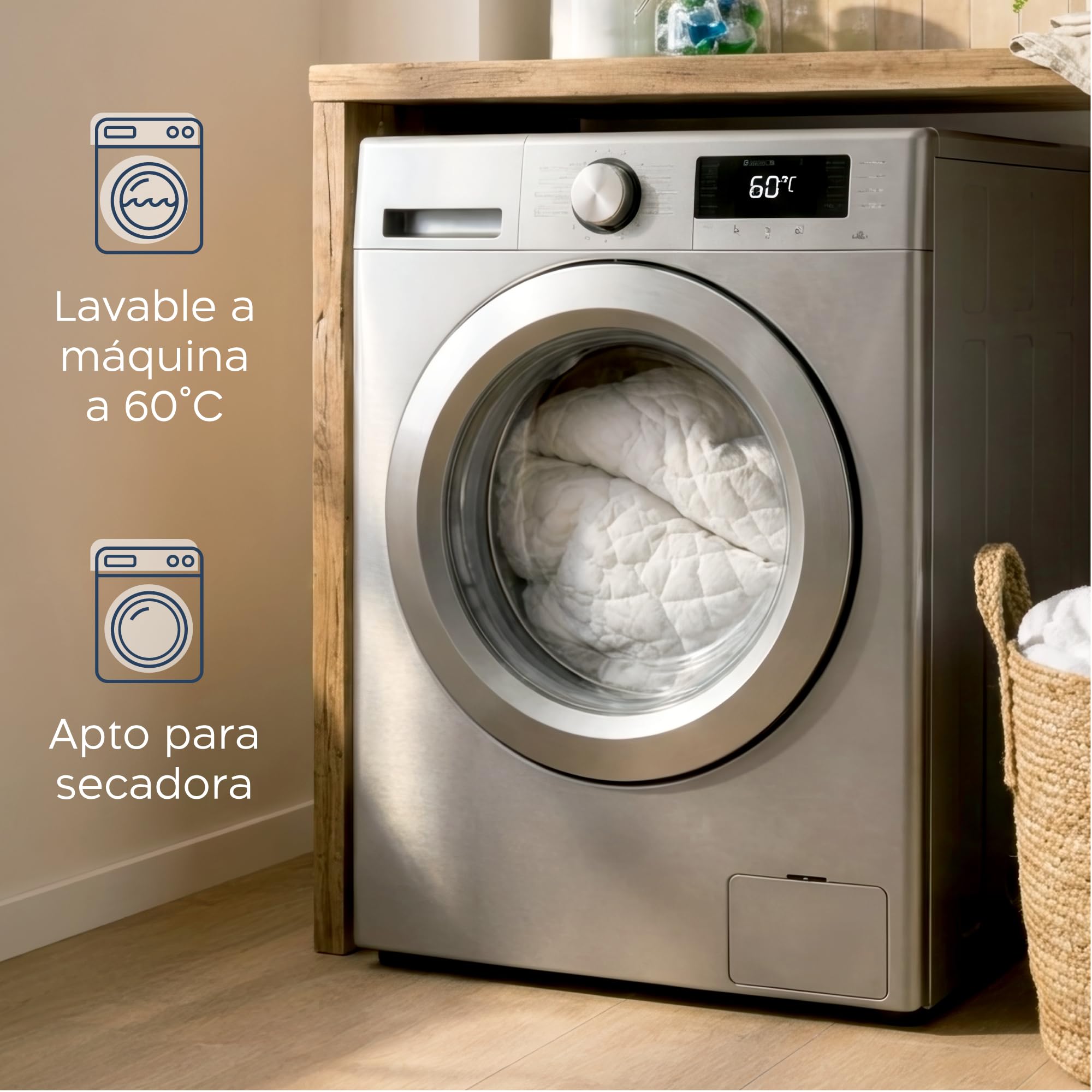 Twinzen Protector Colchon 180x200 cm Acolchado - Cubre Colchon con Goma Elástica en el Contorno, Solapa de hasta 40 cm - Oeko-Tex, No Impermeable