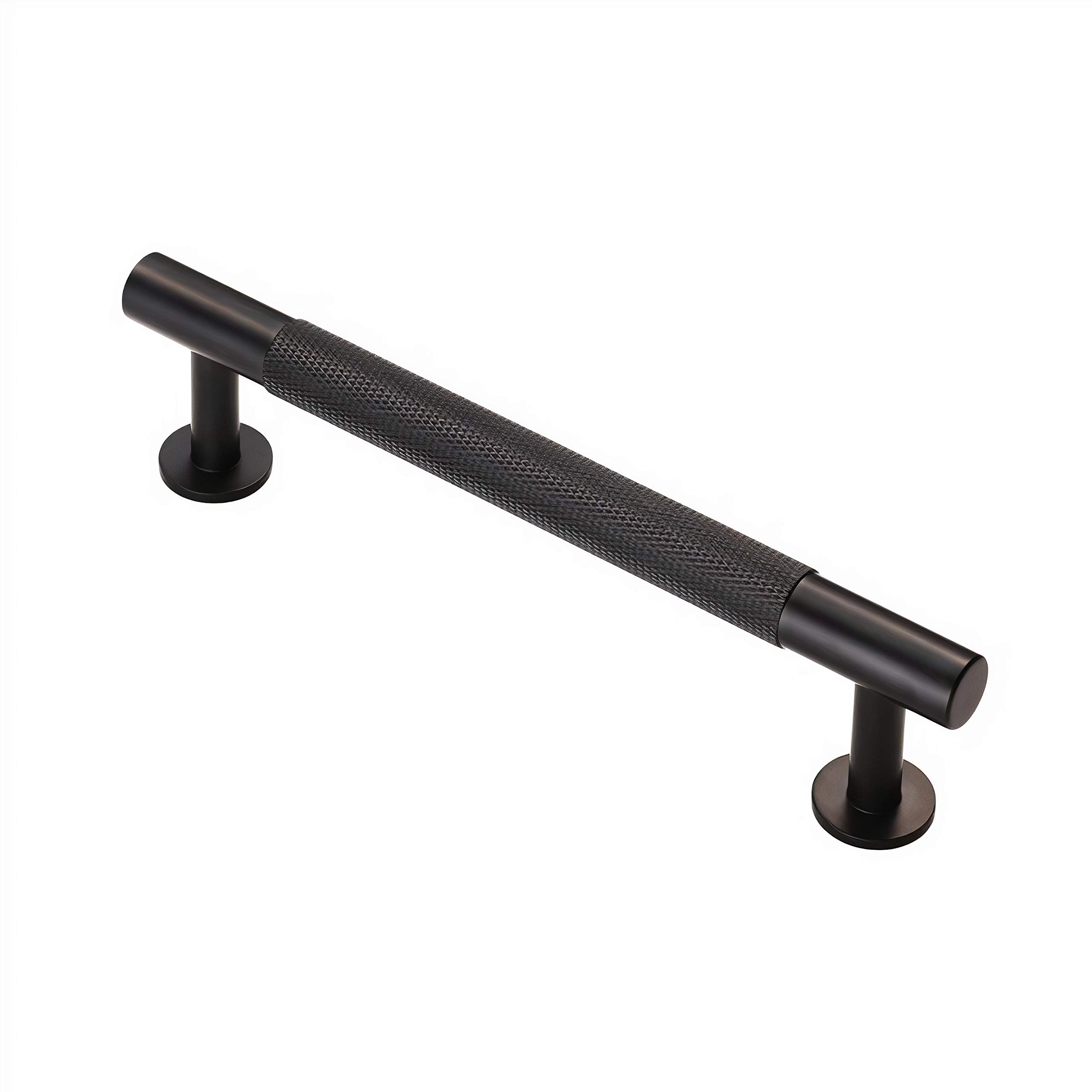 Carlisle Brass Matt Black Knurled Pull Handle – 128Mm Antique Brass Cupboard & Drawer Handle